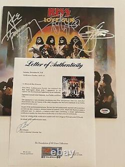 Kiss Signed/autographed Album Love Gun PSA/DNA Full Letter Signed by 3