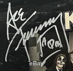 Kiss group signed album dressed to kill lp gene simmons paul stanley ace peter