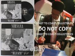 Krist Novoselic signed autographed Nirvana Bleach vinyl Record, Album, COA Proof