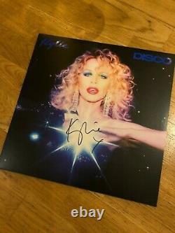 Kylie Minogue Signed Sleeve Disco Blue Vinyl 12 Record Album Lp New Autographed