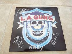 LA Guns 1988 Debut Autograph Signed LP Album Tracii Phil Steve PSA Guaranteed #2