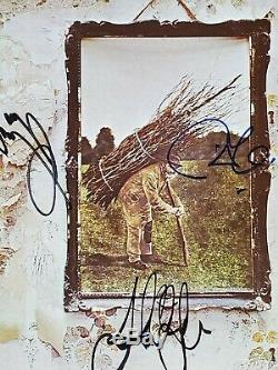 LED ZEPPELIN IV PAGE PLANT JONES SIGNED STAIRWAY TO HEAVEN ALBUM WithCOA