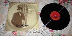 LEONARD COHEN THE BEST OF Album Cover & Vinyl Record Signed PROOF withCOA