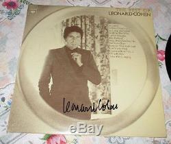 LEONARD COHEN THE BEST OF Album Cover & Vinyl Record Signed PROOF withCOA