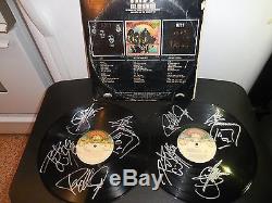 LOT of KISS ALIVE/THE ORIGINALS Signed Autographed X4 MEMBERS LP Record Album