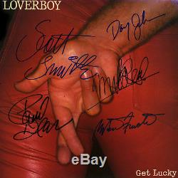 LOVERBOY SIGNED ALBUM FULL BAND SIGNED RARE TOUGH COA INCLUDED