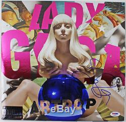Lady Gaga Rare Signed Artpop Ball Record Album Psa/dna #x39041