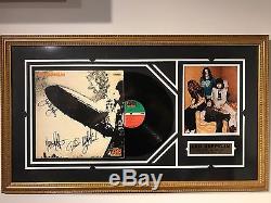 Led Zeppelin Album Cover Autographed By All 4 Members Framed Art. Gorgeous