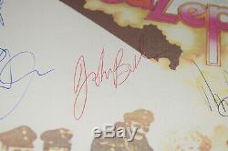 Led Zeppelin Band Signed Autographed by all 4 LP Record Album John Bonham