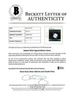 Led Zeppelin Robert Plant Signed Autographed Principle Moments Album Beckett BAS