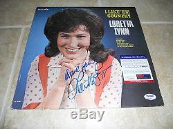 Loretta Lynn Signed Autographed I Like Em Country LP Album Record PSA Certified