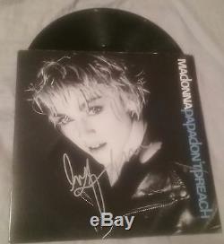 Madonna Autographed Signed Papa Dont Preach Album Record Cover Ga Gai Loa Coa