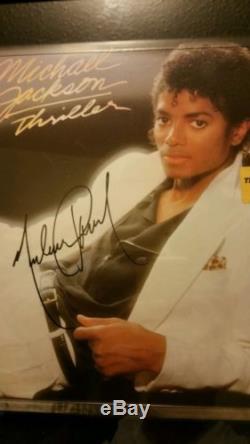 MICHAEL JACKSON AUTOGRAPHED 1983 THRILLER ALBUM-LP - GREAT MJ SIGNED PIECE