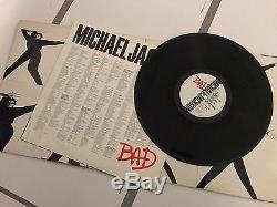 MICHAEL JACKSON SIGNED BAD ALBUM RECORD and MARTIN SCORSESE
