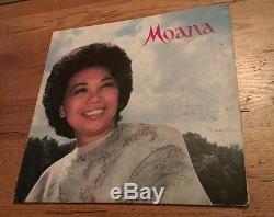 MOANA Record Album LP Hawaii Hawaiian vintage Vinyl autographed signed Rare JAZZ