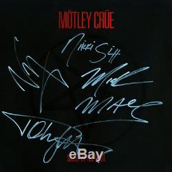 MOTLEY CRUE SIGNED ALBUM 30+ YEARS AGO IN WHITE STAGE MARKER COA INCLUDED RARE