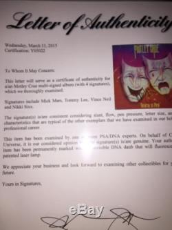 MOTLEY CRUE SIGNED PSA ALBUM autograph Sixx Lee Mars Neil Theatre Of Pain