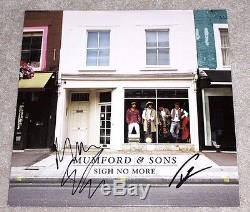 MUMFORD AND SONS BAND SIGNED'SIGH NO MORE' ALBUM VINYL & LP WithCOA MARCUS X3