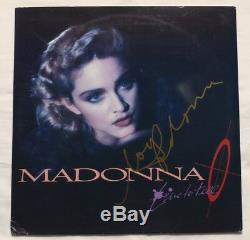 Madonna Signed Live To Tell Auto Single Release Album Cover PSA/DNA #AE04708