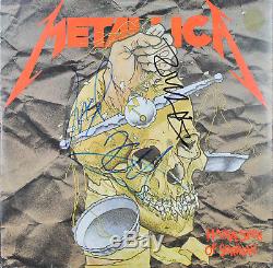 Metallica (3) Hetfield, Hammett, Newsted Signed Album Cover With Vinyl JSA #Y79139