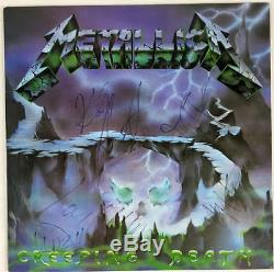 Metallica Group Signed Autographed Creeping Death Album LP Burton +3 PSA/DNA