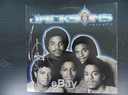 Michael Jackson Hand Signed The Jacksons Triumph Album With Todd Mueller COA
