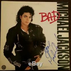 Michael Jackson Signed Autographed Bad LP Record Album WithCOA, Low Reserve