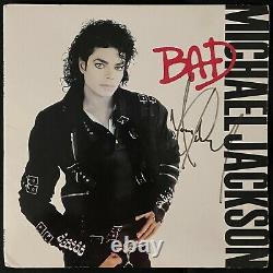 Michael Jackson Signed Autographed Bad Vinyl Album Record Cover Jsa Certified