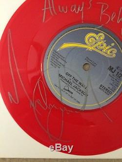 Michael Jackson Signed Off The Wall 7 Record Album with Inscription