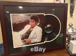 Michael Jackson Signed Thriller Autographed 12 LP Album With Frame And COA