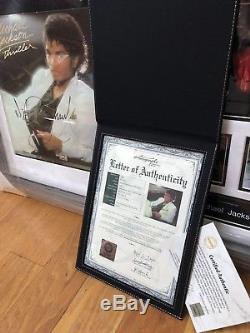 Michael Jackson Signed Thriller MJ Record Album LP Authenticated and Framed