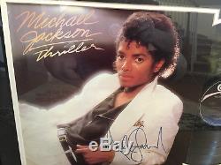 Michael Jackson signed Thriller album Framed with COA