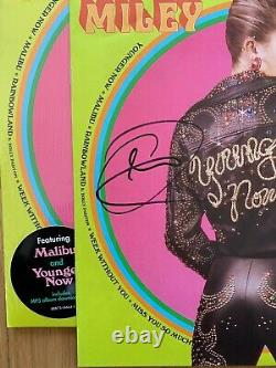 Miley Cyrus Signed Autograph Album LP Record Vinyl Younger Now