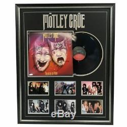 Motley Crue Hand Signed Framed Theatre Of Pain Album Record Sixx Lee Neil