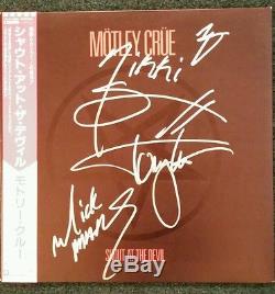 Motley Crue Signed Japanese LP Pressing Of Shout At The Devil vinyl Record Album