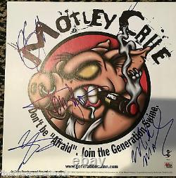 Motley Crue signed autographed LP album record Generation Swine BSA Beckett COA