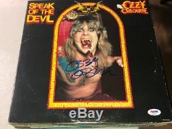 OZZY OSBOURNE Autographed Signed SPEAK OF THE DEVIL Album LP PSA/DNA