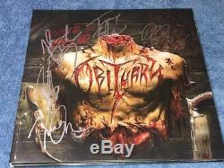 Obituary Entire Band Signed Autographed Inked In Blood Record Album LP