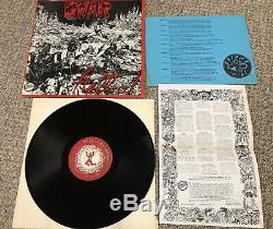Original GWAR Hell-O! AUTOGRAPHED First Press Vinyl Record Album LP SHIMMY DISC