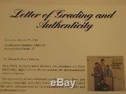 PAUL McCARTNEY Signed Beatles' YESTERDAY AND TODAY Album with PSA COA GRADED 10