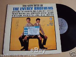 PHIL & DON EVERLY AUTOGRAPHED VERY BEST OF BROTHERS RECORD ALBUM