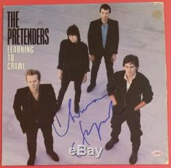 PRETENDERS CHRISSIE HYNDE SIGNED LP VINYL ALBUM LEARNING TO CRAWL WITH HOLOGRAM