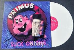 PRIMUS Autographed Suck On This Signed White Colored Vinyl Record Album with COA