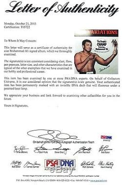 Psa/dna Muhammad Ali Autographed-signed Variations People's Champ Record Album
