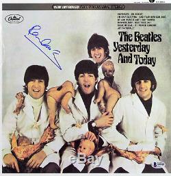 Paul McCartney Beatles Signed Yesterday & Today Album Cover With Vinyl BAS #A10240
