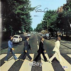Paul McCartney The Beatles Signed Abbey Road Album Cover With Vinyl BAS #A10243
