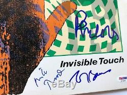 Phil Collins, Tony Banks, Mike Rutherford Signed Album Genesis Invisible Touch