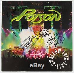 Poison Swallow This Live Group Signed Autograph Record Album JSA Flat