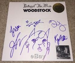 Portugal. The Man Full Band Signed Woodstock Album Vinyl Feel It Still +5 White