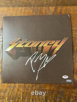 Post Malone Signed Stoney LP Record Album Vinyl PSA DNA COA Autographed Rap